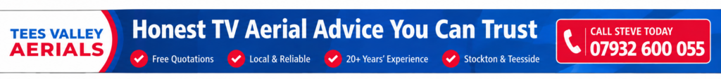 Call Us Tees Valley Aerials – honest TV aerial advice, reliable local service and over 20 years’ experience in Stockton-on-Tees and Teesside.